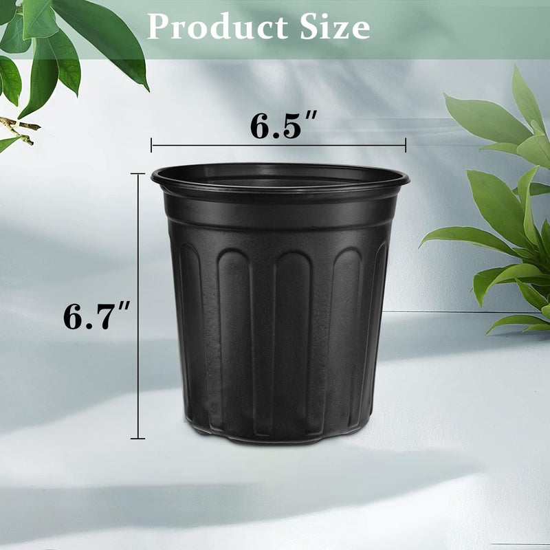RAOOKIF 1 Gallon Pots for Plants, Flexible 1/2/3/5 Gallon Nursery Pots with Drainage, 1 Gallon Plastic Pots for Plants - Image 2